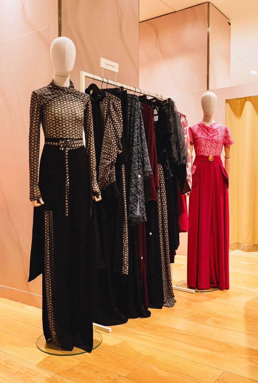 Pieces from Kwiyiah Style on display at Africa Now, Galeries Lafayette Paris Haussmann