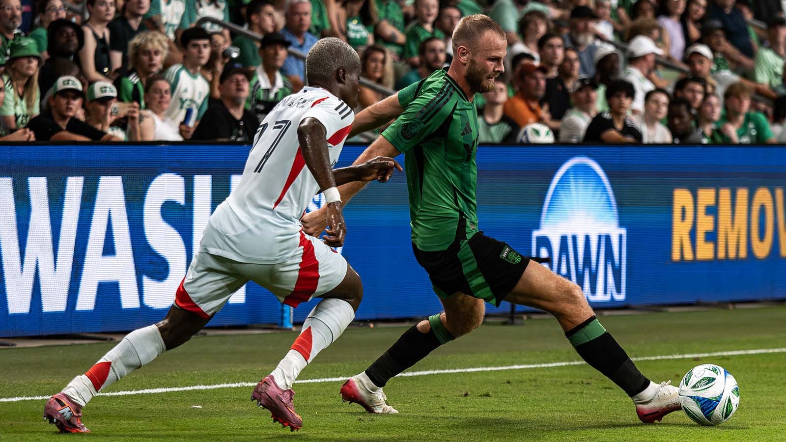 FC Dallas' Bernard Kamungo vs. Austin FC's Mikkel Desler