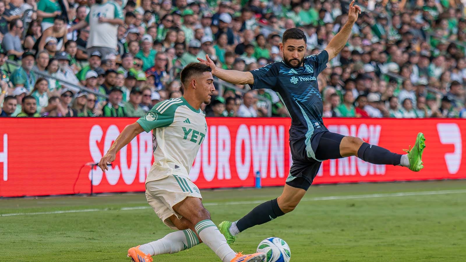 Owen Wolff vs. Cristian Roldan in Austin FC's home match vs. Seattle