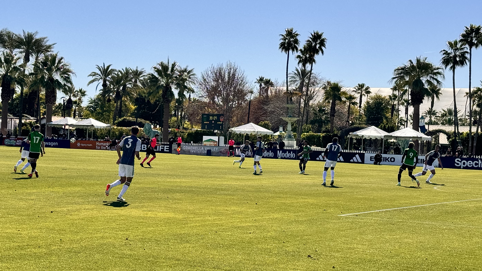 Austin FC plays a soccer match at the 2024 Coachella Valley Invitational