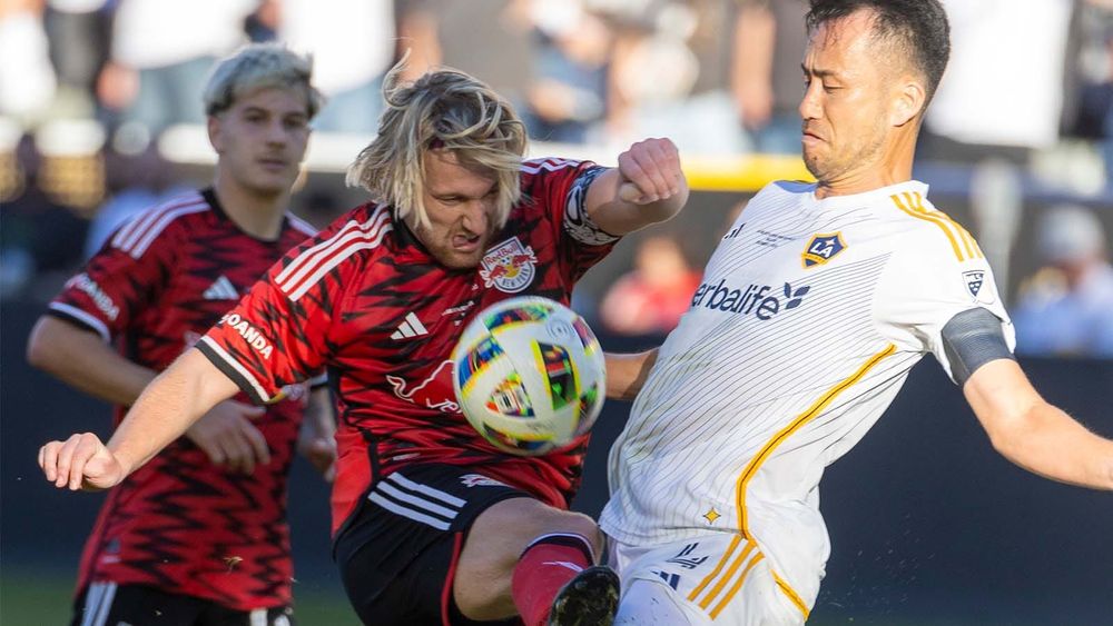 Emil Forsberg winning ball from defender in 2024 MLS Cup