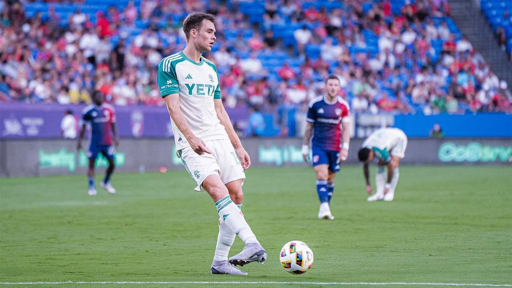 Leo Väisänen playing for Austin FC vs. FC Dallas