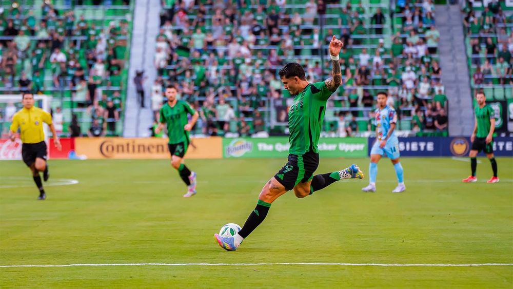 Brandon Vázquez playing for Austin FC