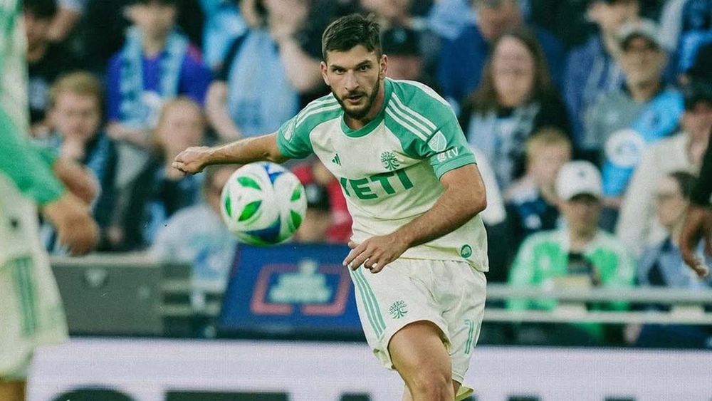 Besard Šabović playing for Austin FC against Minnesota