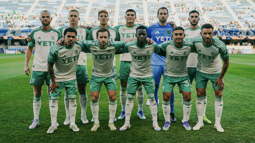 Austin FC team photo for Open Cup match at San Jose, July 8, 2025