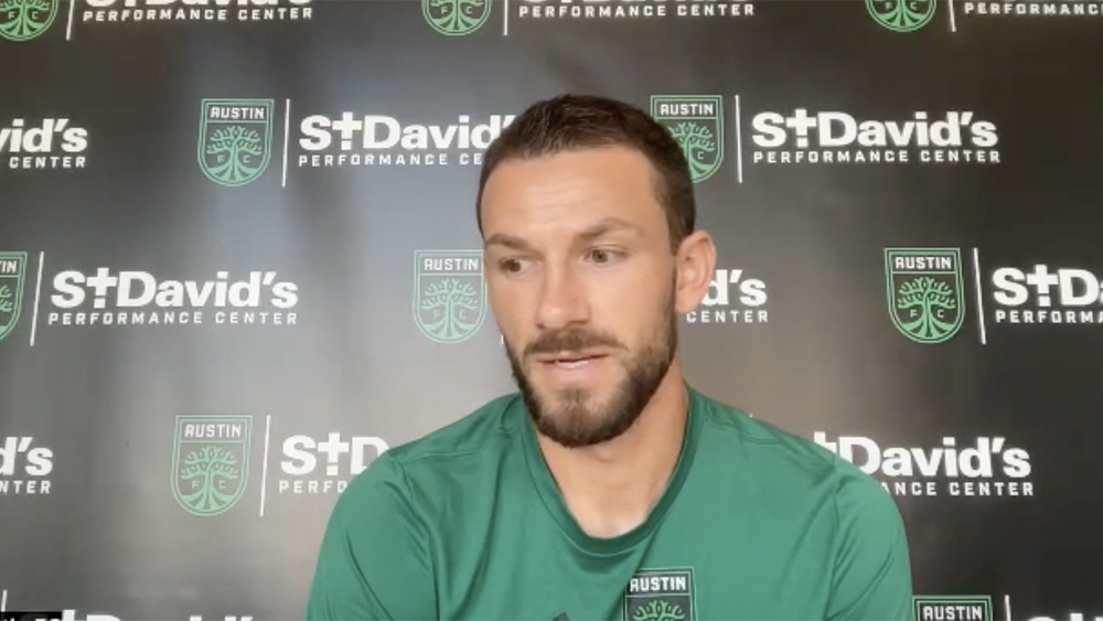 Brendan Hines-Ike at Austin FC press conference