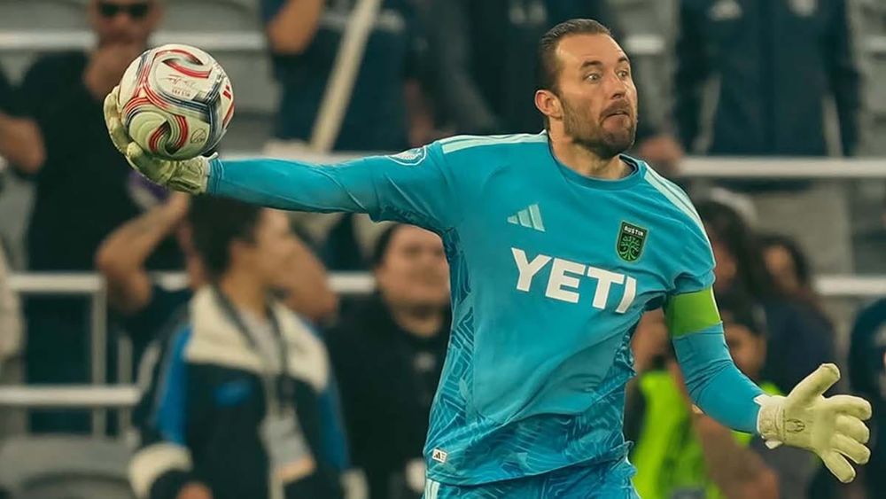 Brad Stuver preparing to throw a ball against San Diego FC