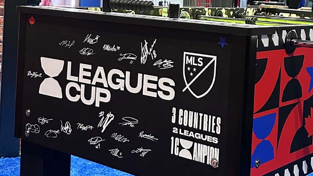 Leagues Cup-branded foosball table