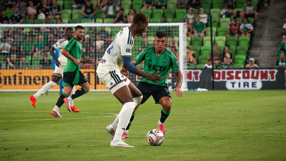 Philadelphia's Neil Pierre vs. Austin FC's Myrto Uzuni