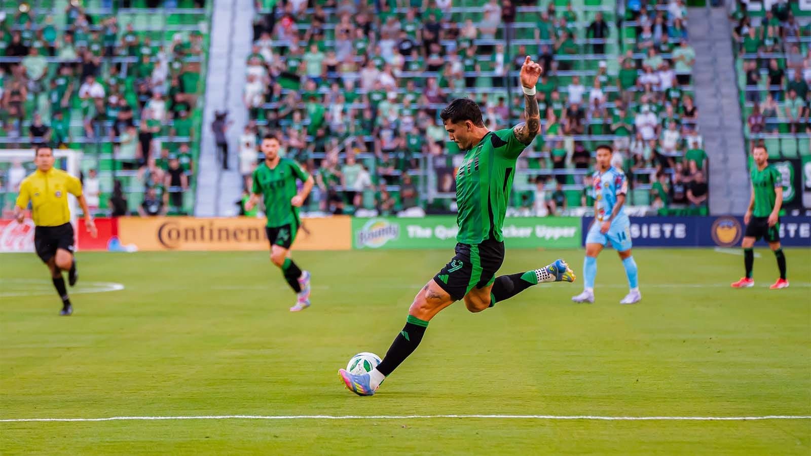 Brandon Vázquez playing for Austin FC