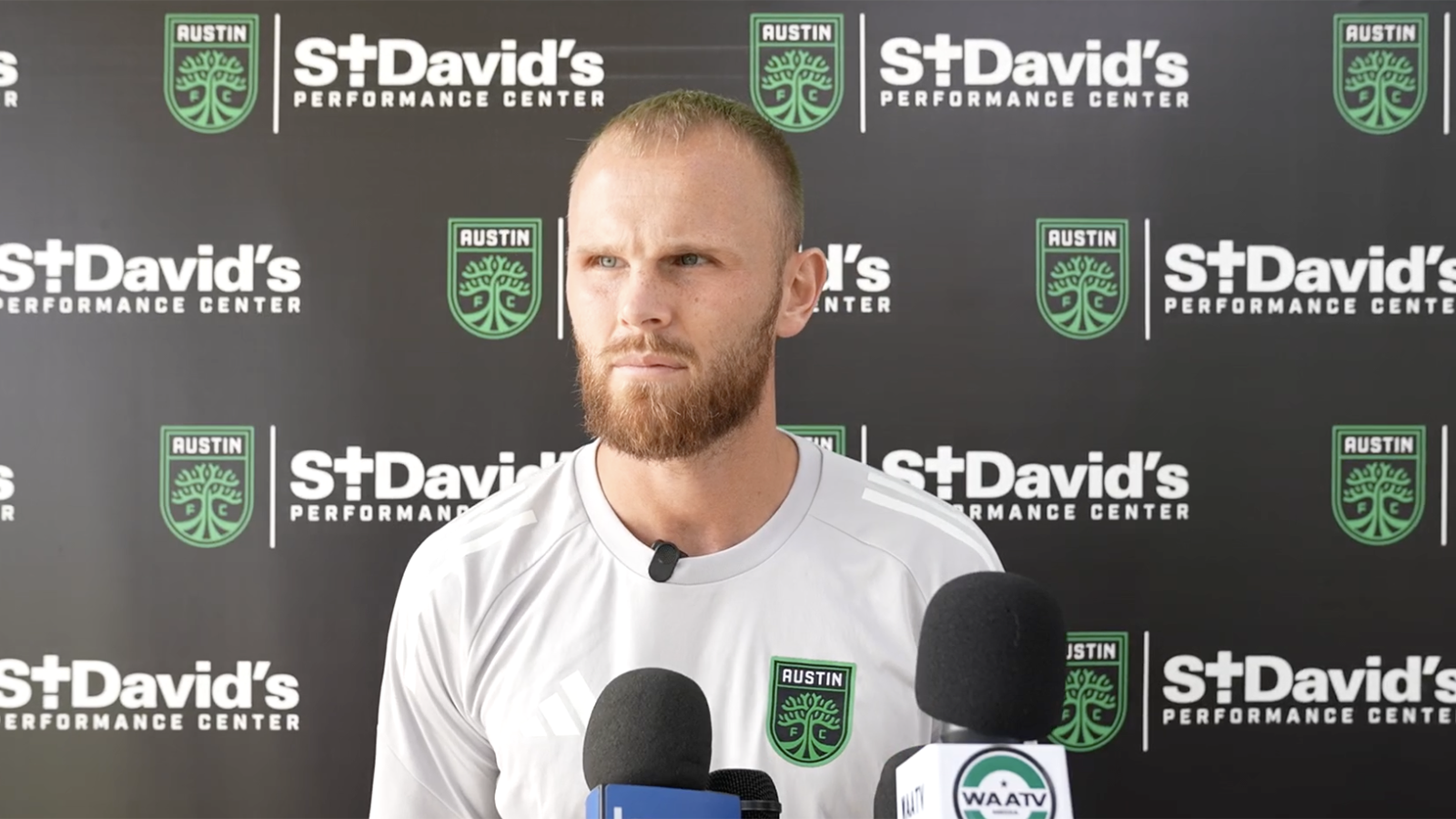 Mikkel Desler at press conference