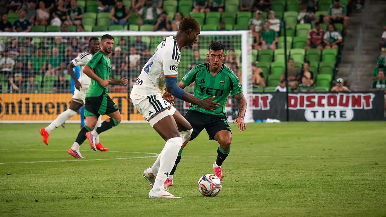 Philadelphia's Neil Pierre vs. Austin FC's Myrto Uzuni