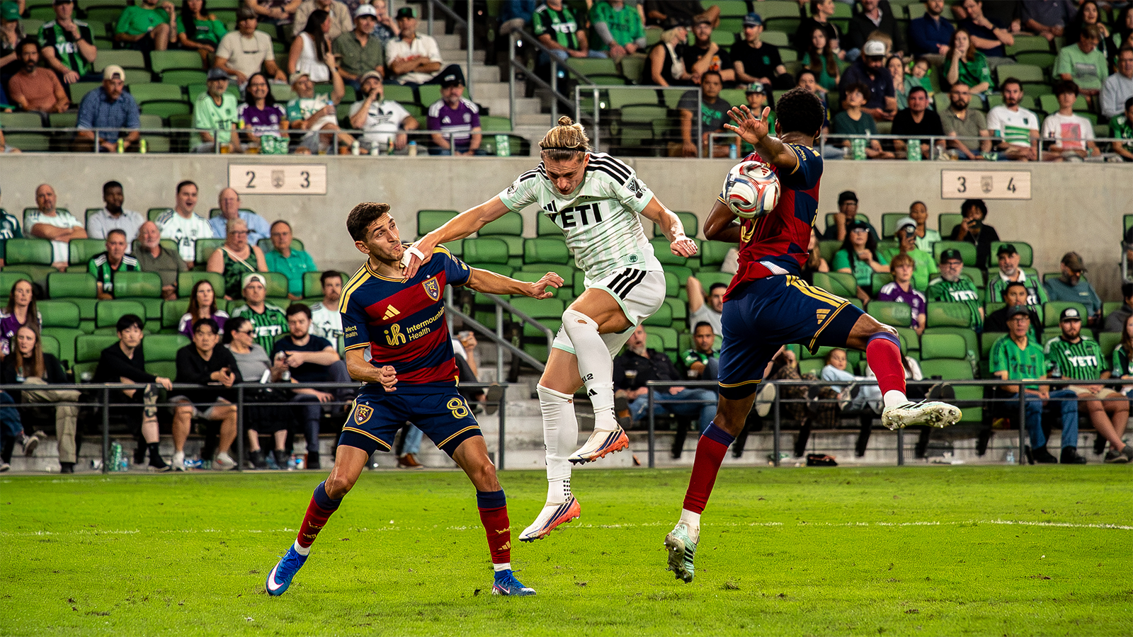 Kobi Henry most definitely not committing a handball foul that would have given Austin FC a chance at an equalizer