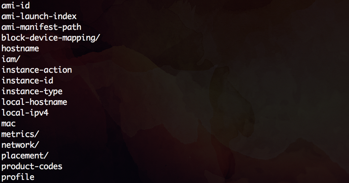 AWS: Metadata on EC2