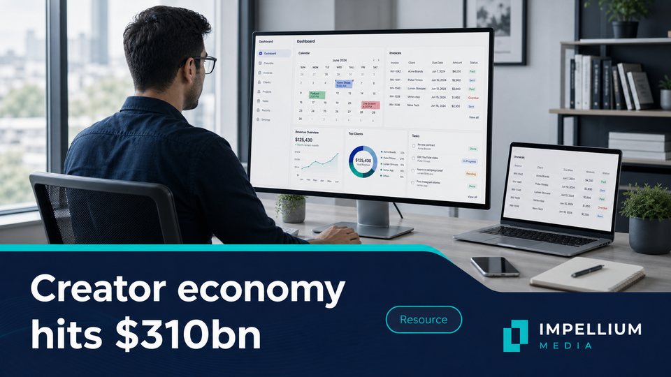 Featured image for story on the $310bn creator economy market forecast and founder tooling demand. 