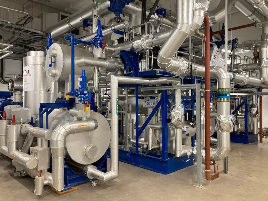 An industrial heat pump