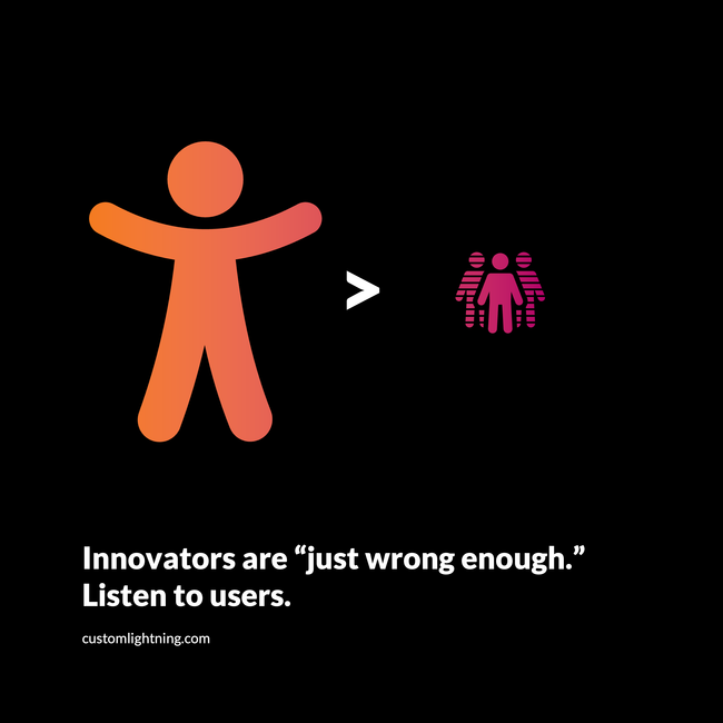 Colorful icon of a person, next to a ">", next to a much smaller group of people