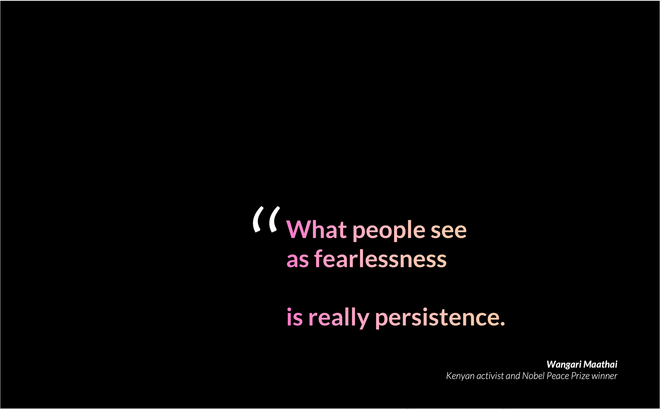 Image of: [Quote] What people see as fearlessness