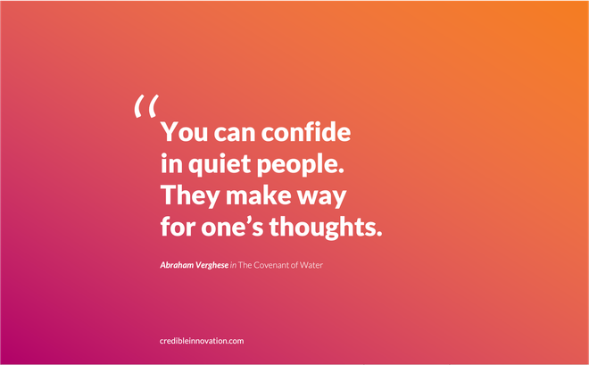 Image of: [Quote] You can confide in quiet people