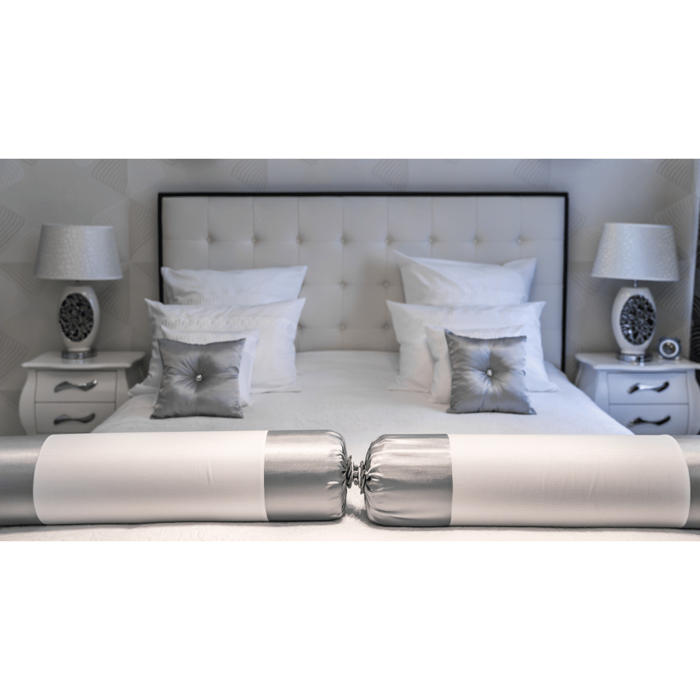 luxurious king size bed setup