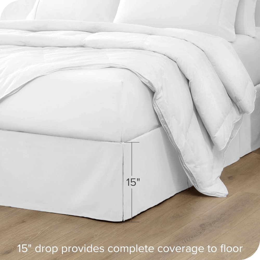 Bare Home pleated bed frame cover