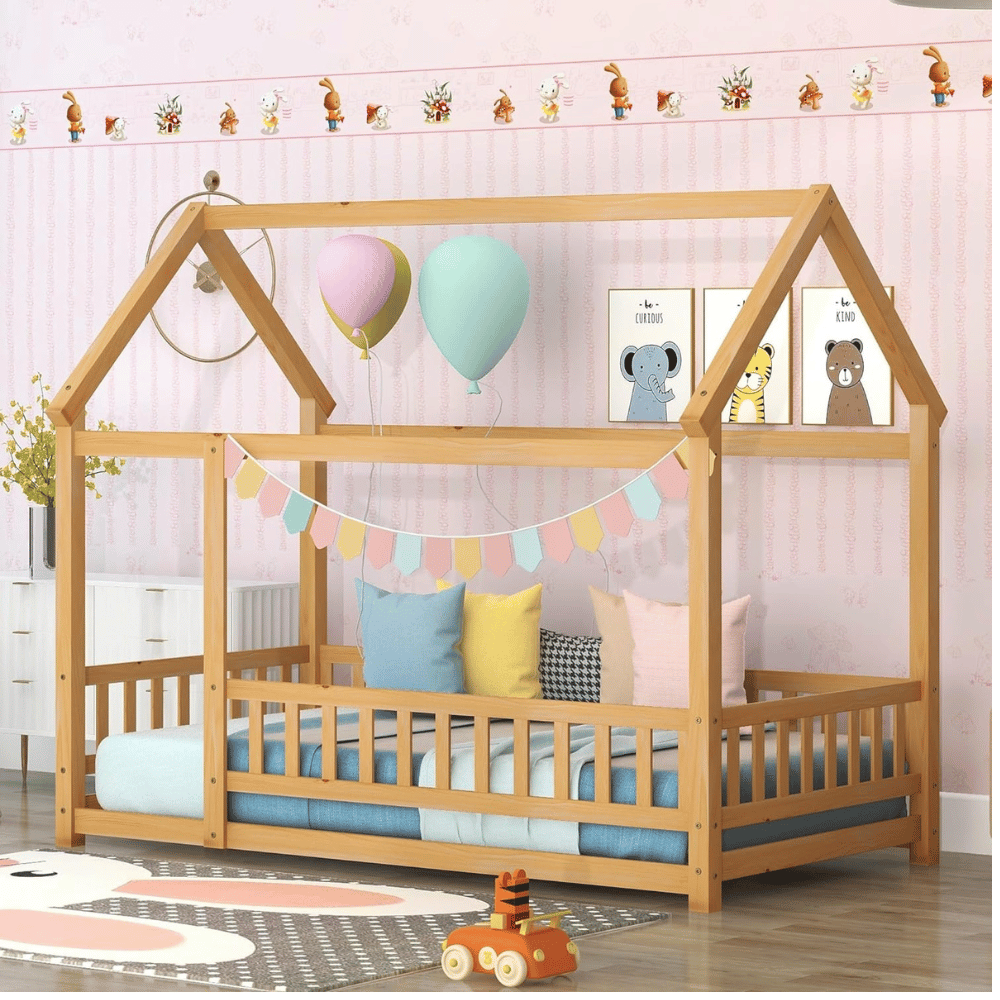 House shaped bed frame