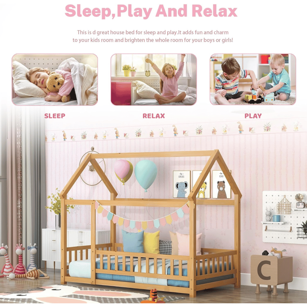Comfortable house bed frame twin