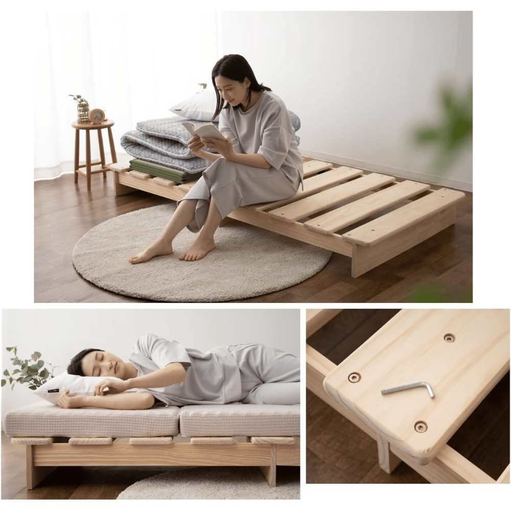 Wood Slatted EMOOR Tatami bed