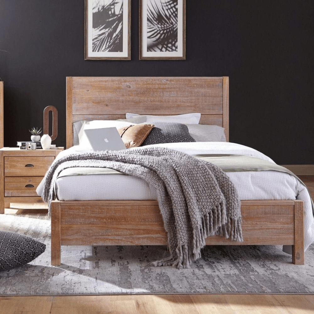 Rustic panel bed