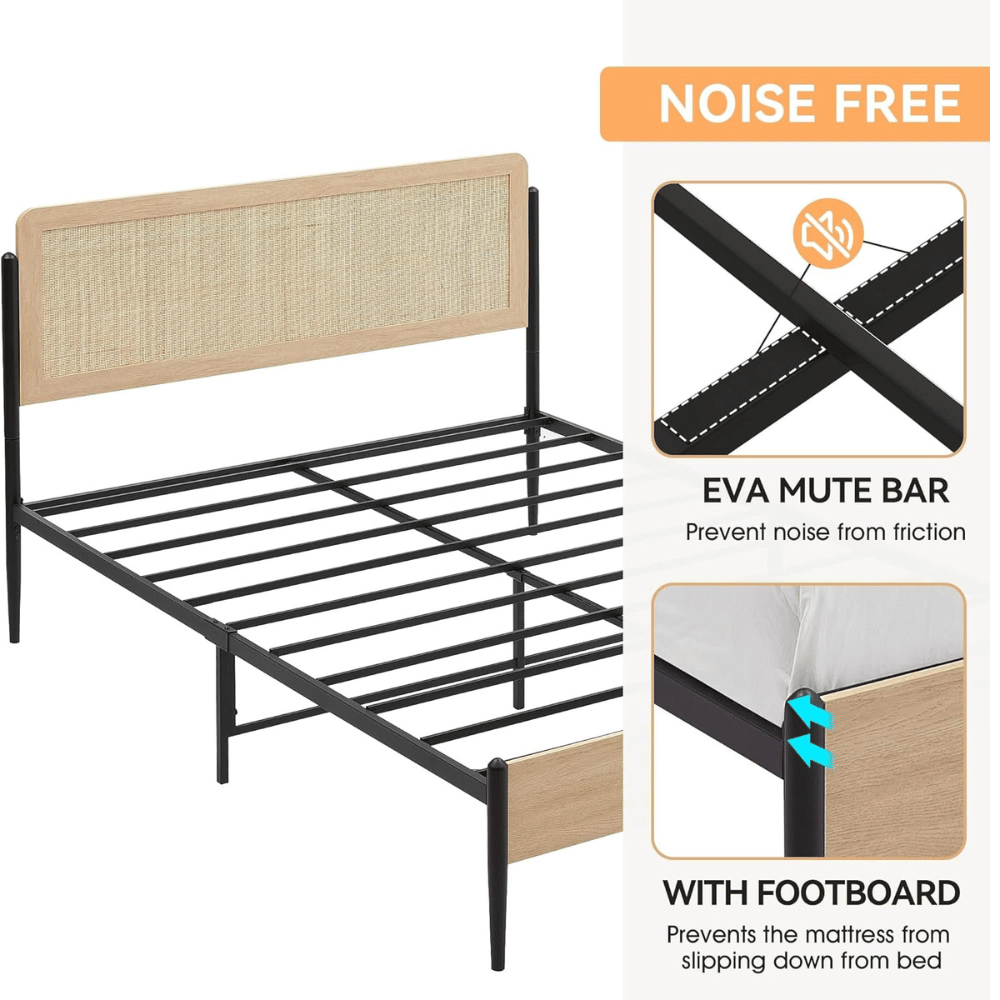 IDEALHOUSE modern frame rattan headboard natural