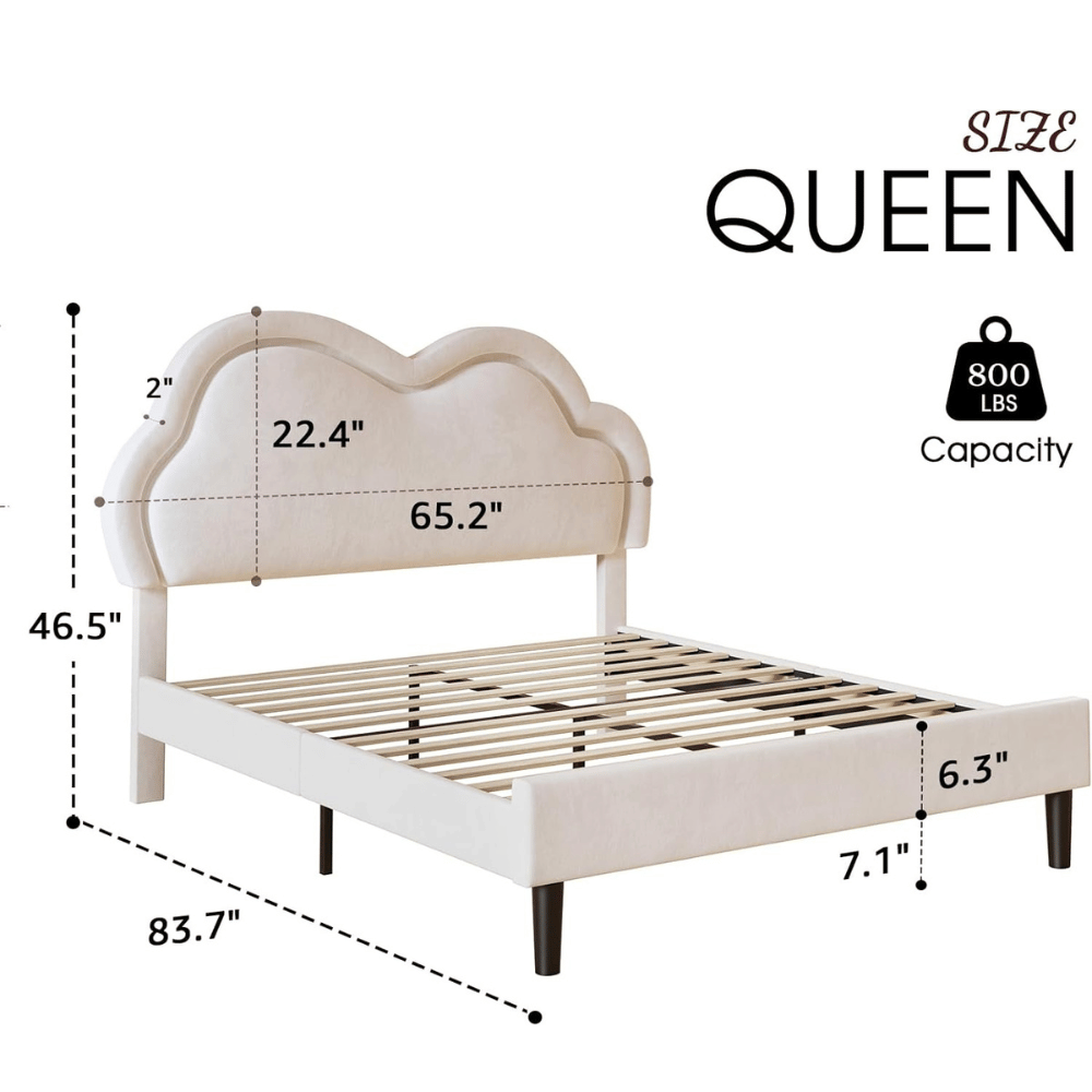 Cloud design bed frame