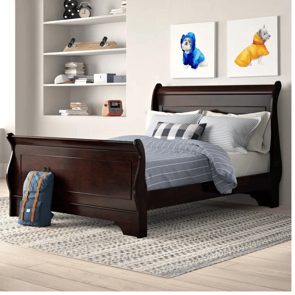 Sleigh bed frame