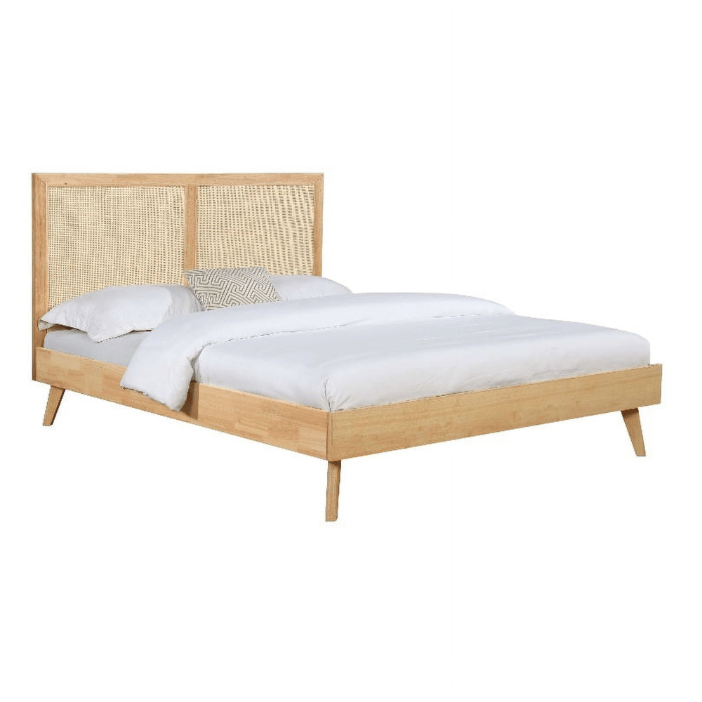 Linon Winnie queen bed with rattan