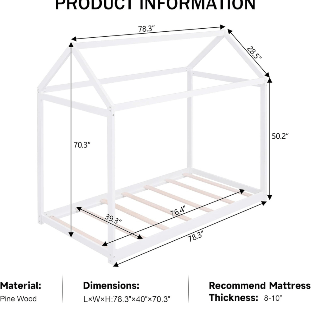 Elegant full house bed frame