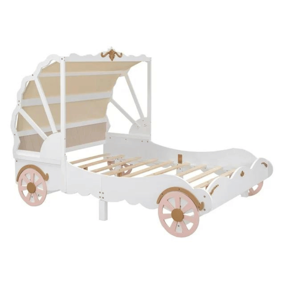 Miekor carriage bed frame side view