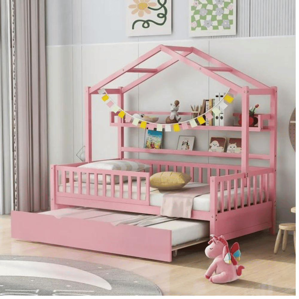 House frame bed twin