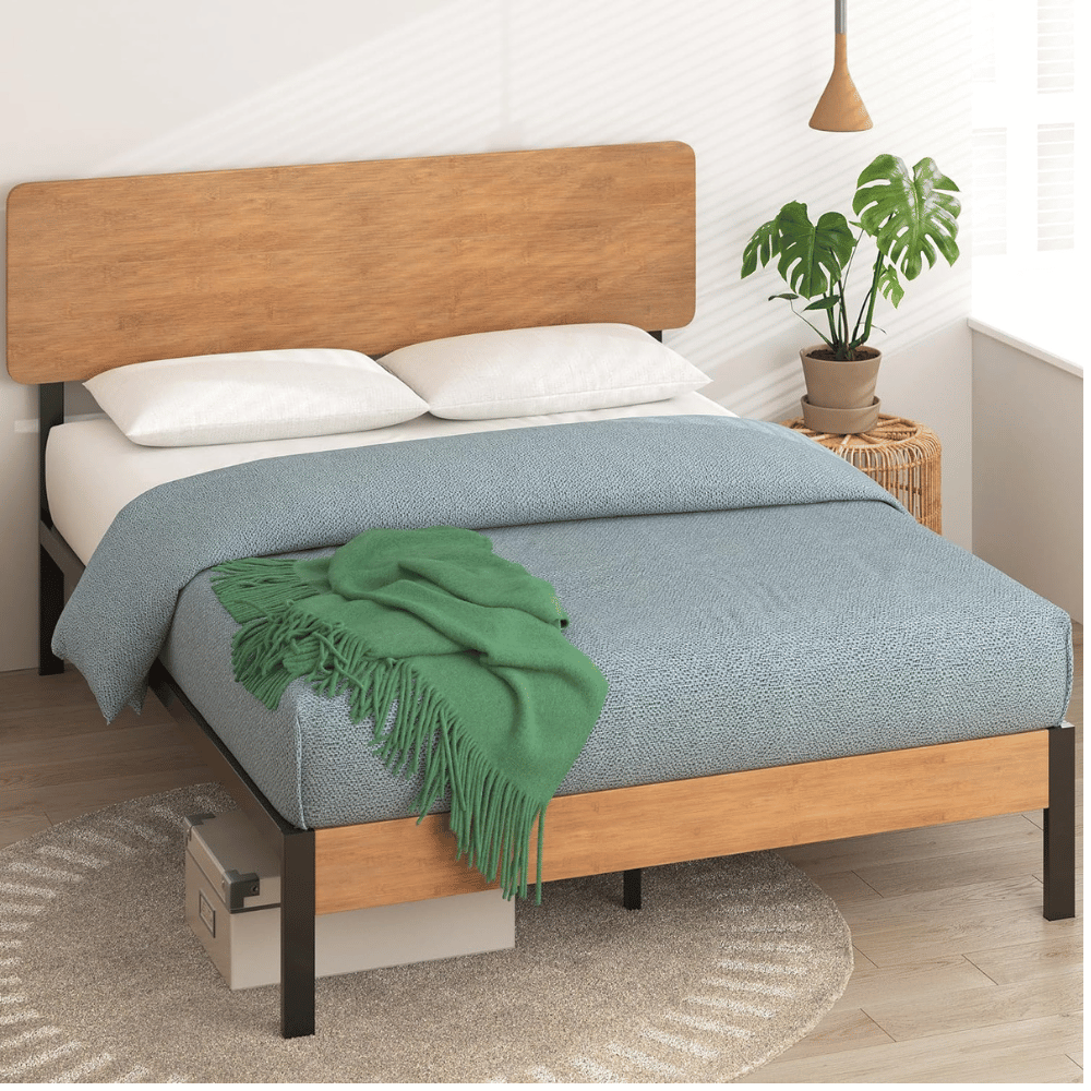 ZINUS Olivia bamboo-metal bed