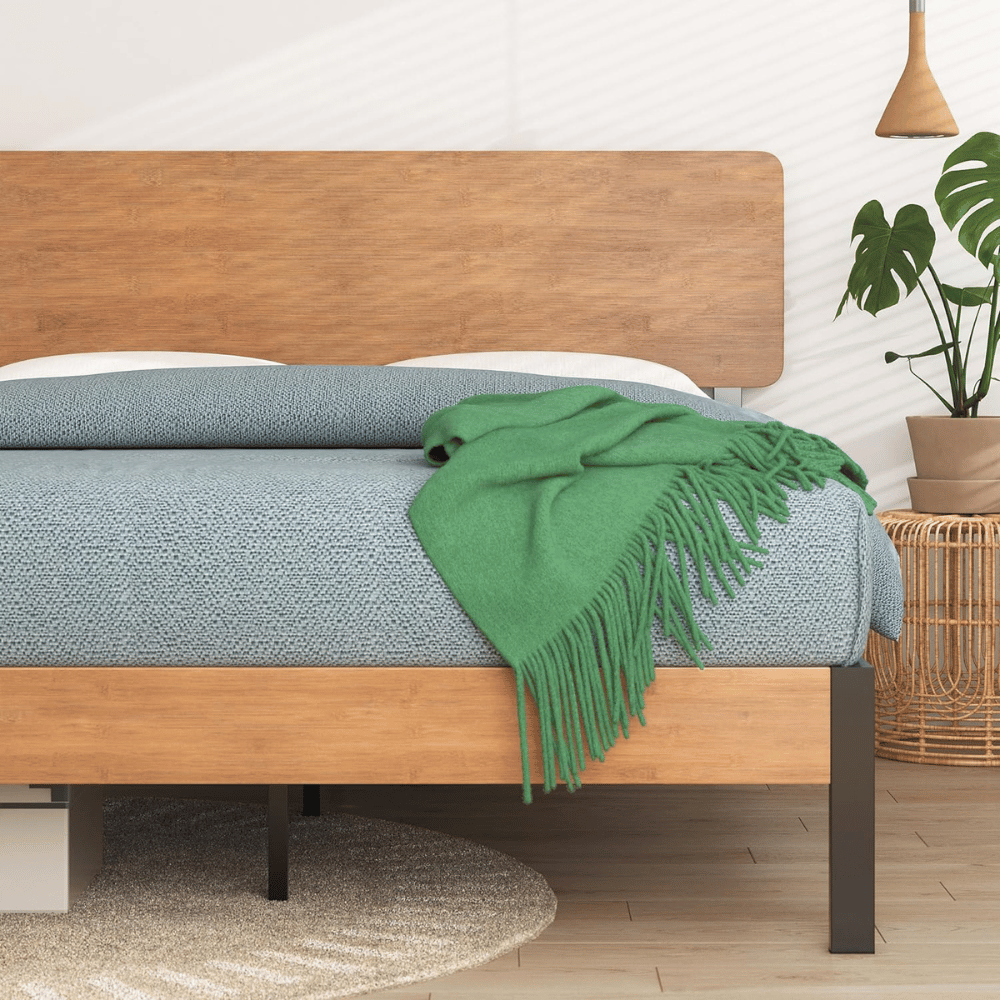 ZINUS contemporary bamboo platform bed