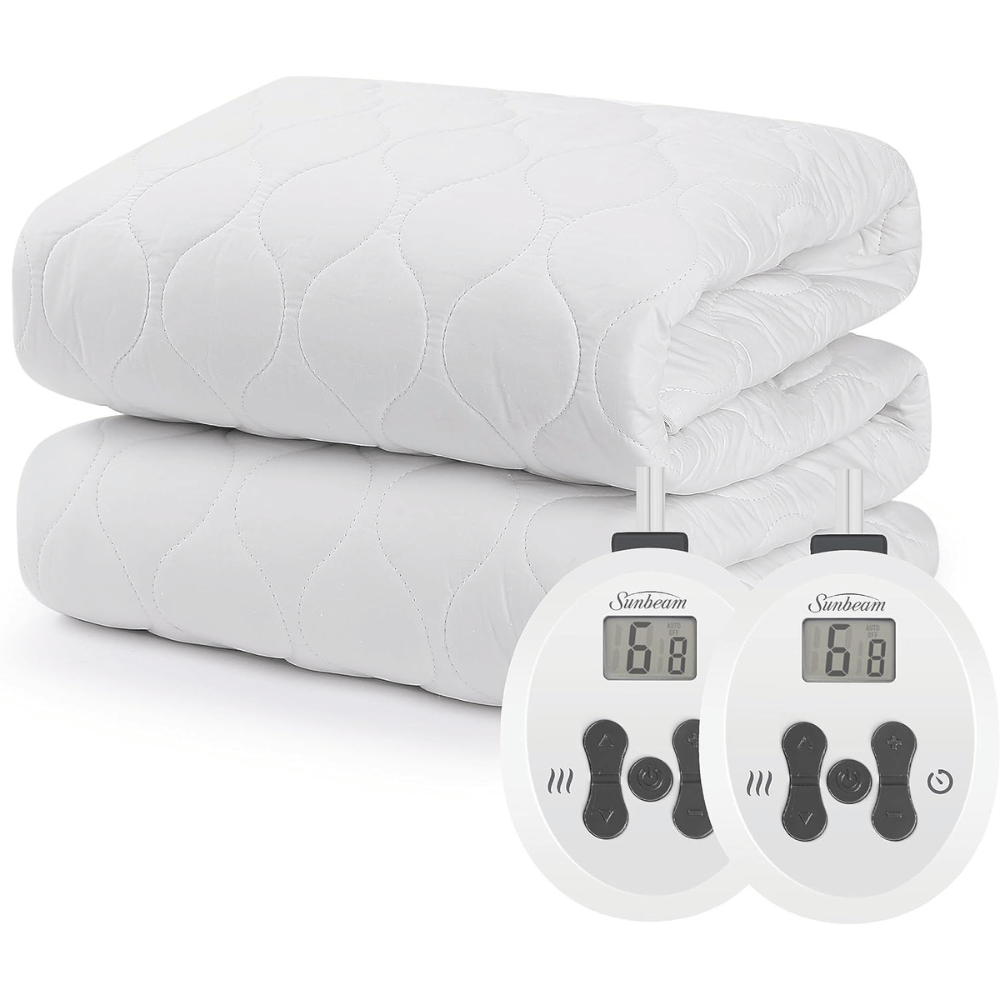 Sunbeam restful quilted heated mattress pad