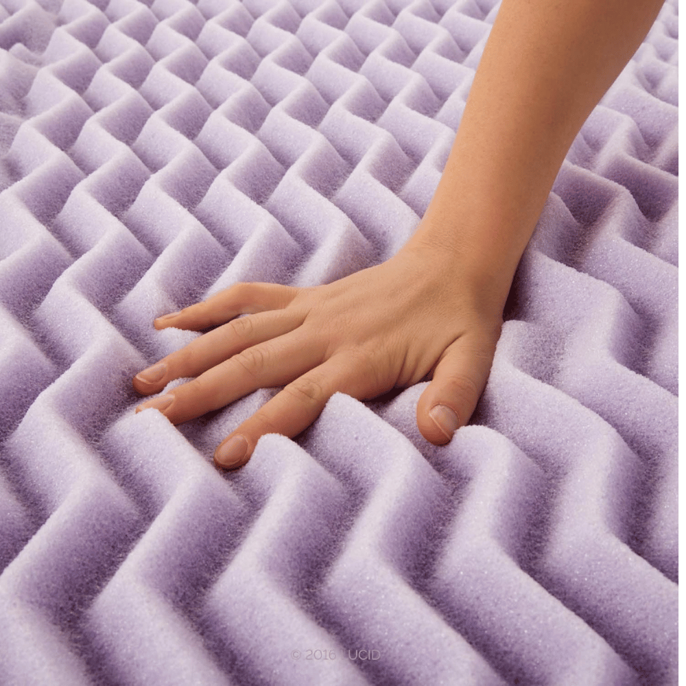 Lucid lavender infused two inch foam topper