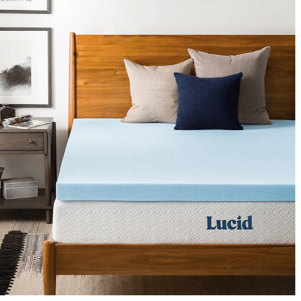 Lucid 3 inch gel memory foam topper