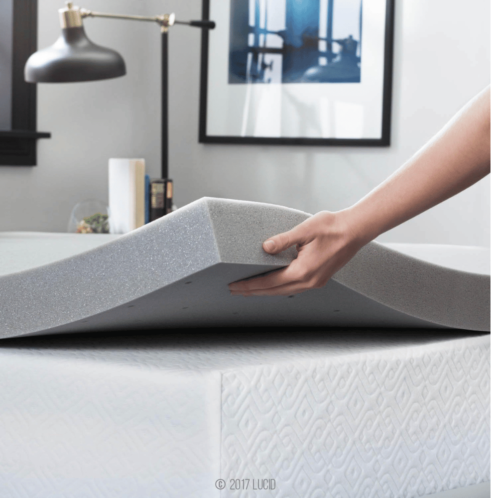 Lucid memory foam gel mattress topper.