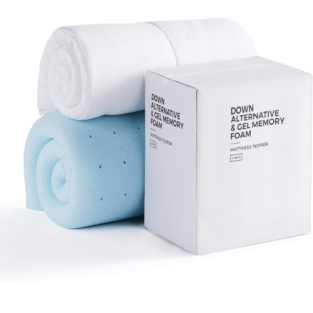 Lucid 4 inch lavender memory foam topper