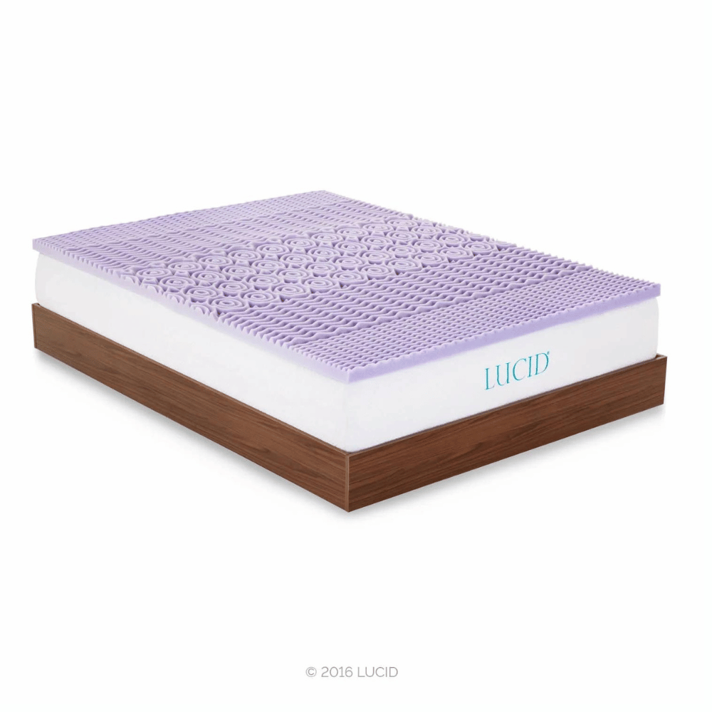 Lucid lavender memory foam mattress topper.