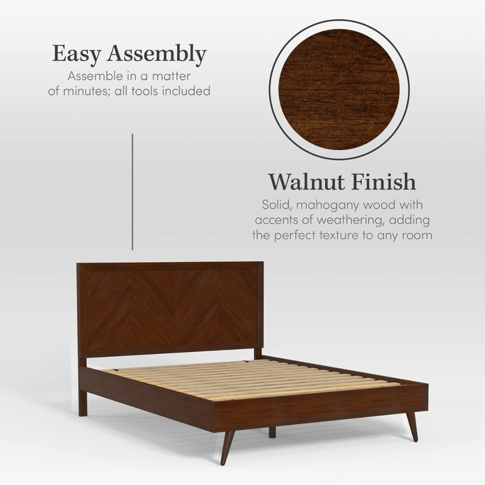 eLuxurySupply Wooden bed frame