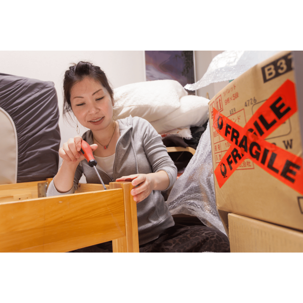 Bed frame assembly explained.