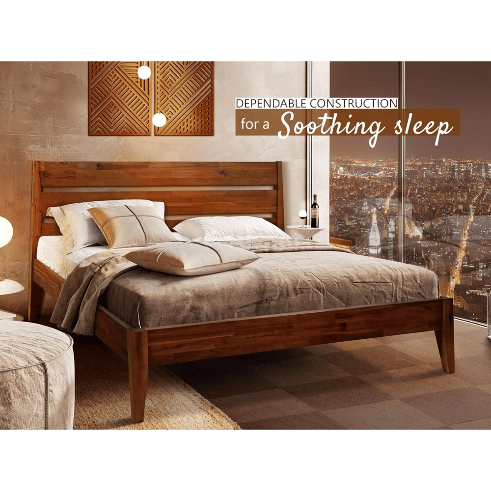 Acacia Emery solid wood bed frame (Credit: Acacia Emery)