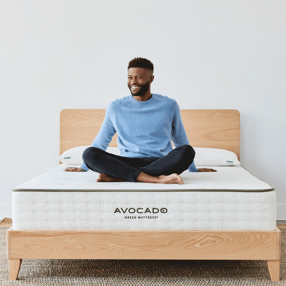 Avocado Green sustainable wood bed frame