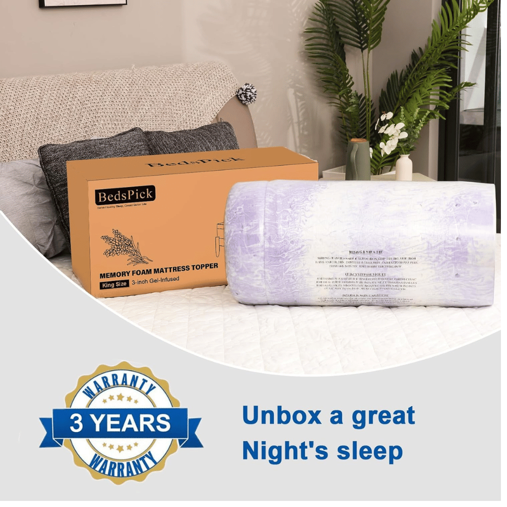 BedsPick Memory Foam Topper
