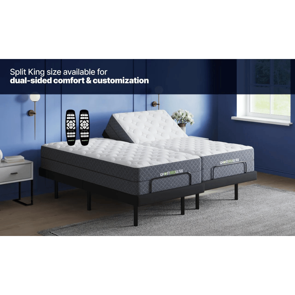 Adjustable bed frame.